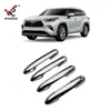 Adequado para Toyota 2021-25 Highlander Maçaneta de Porta Modificada Tira Decorativa Galvanizada, Capa de Maçaneta Especial para Land Cruiser