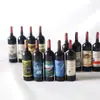 Casa de bonecas1:12 Casa de Boneca Mini Garrafa de Vinho Tinto Artificial Vinho Tinto Seco Comida em Miniatura Brinquedo Cena Modelo