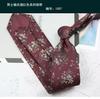 Corbata Formal para Boda para Hombre de 8cm Estilo Coreano Novio Boda Corbata de Negocios Traje Festivo Raya Vino Tinto