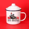Caneca Esmaltada, Caneca Clássica Retro Nostálgica, Pote de Chá Esmaltado, Copo de Água Personalizado Antigo, Grande Capacidade