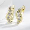 Moda Coreana Brincos de Diamante de Alta Qualidade Diamante Completo Simples Combina com Tudo Fivela de Orelha Britânica Brincos Elegantes de Moda para Mulheres
