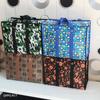 Bolsa Gruesa para Mudanzas con Estampado de Dibujos Animados Bolsa Tejida Gran Capacidad Duradera Bolsa de Equipaje Bolsa de Almacenamiento para Organizar Ropa y Colchas
