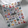 Pegatinas para Uñas Estilo Dibujos Animados Lindos con Relieve Tensor Dp037 Infantil Sencillo Mascota Linda Dibujo Animado Serie de Colaboración Dp