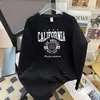 Camiseta de manga longa 100% algodão puro, novo estilo de outono, moda europeia e americana, casual e elegante, top oversized feminino, moderno