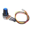 Potenciómetro de Control de Velocidad de una Vuelta WH148 1K2K5K10K20K50K100K250K500K1M con Cable de 20CM Perilla