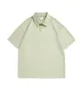 Camisa polo de algodón puro marca Koala de 240 g, manga corta, unisex, corte holgado, con cuello camisero, casual, versátil y transpirable