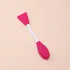 Cepillo de doble cara transfronterizo, silicona, para mascarilla facial de barro, limpieza de poros, salón de belleza, raspador manual, brocha para aplicar
