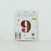 Venta al por mayor estilo INS comercio electrónico transfronterizo 16 pulgadas Exquisitamente empaquetado digital empaque individual de tarjeta de papel globos de papel de aluminio, versión delgada americana