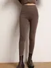 Pantalones de punto para mujer de cachemira de color liso, cintura alta, de un solo hilo, con rayas, nueva colección de primavera, corte ceñido, adelgazantes, leggings de punto para interior y exterior