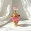 Frasco Aplicador conta-gotas 5ml Esmalte Artesanal Rosa Retrô Decoração Deslumbrante Coração de Pêssego Frasco para Decantar Perfume Óleo Essencial