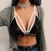 S0051 moda comércio exterior Europa e os Estados Unidos sexy fino lantejoulas letras roupa interior elástica feminina pronta entrega tiro real transfronteiriço
