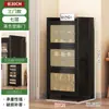 Gabinete para Zapatos de Entrada de Bambú para el Hogar Zapatero Simple de Múltiples Niveles Ahorrador de Espacio Gabinete de Almacenamiento para Pasillo Exterior de Casa de Alquiler