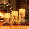 Velas eletrônicas LED transfronteiriças, luzes de ambiente simuladas para festas de Natal para decoração, luzes noturnas externas controladas por controle remoto