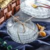 Prato de vidro transparente prato de frutas doméstico criativo moderno sala de estar bacia de frutas de estilo europeu prato de sementes de melão uma geração de cabelo