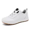 Sapatos de Golfe Respiráveis e Resistentes ao Desgaste para Homens e Mulheres, Sapatos Esportivos Antiderrapantes com Travas da Moda para Casais