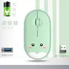 Venda de Fábrica Mouse Sem Fio Fofo 2.4g Carregamento Bluetooth Laptop Escritório Computador Transfronteiriço Amazon Comércio Exterior