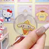 Oro Puro 999 Oro Popular Sanrio Pegatina para Teléfono Móvil Dibujos Animados Hello Kitty Kuromi Tarjeta de Oro de 2Mg Regalo de Año Nuevo