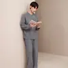 2026 nuevo conjunto de pijama sin costuras de terciopelo a media altura color morado taro para mujer, suave, amigable con la piel, grueso, cálido, conjunto de ropa de estar para invierno