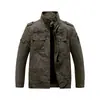 Chaqueta de Algodón Puro Lavado Transfronteriza Htn para Hombre, Nueva de Primavera y Otoño Estilo Americano Duradero Retro Ropa de Trabajo Abrigo Cálido con Múltiples Bolsillos