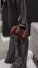 Bolso de Mano de Ante Otoño e Invierno Anti-Piel Vacuno Bolso Bowling Almohada Bolso Tote de Cuero Genuino Bolso Bandolera Cruzado para Mujer que Combina con Todo