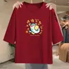 Ropa de maternidad con descuento de comercio exterior transfronterizo, camiseta de manga tres cuartos básica de verano de talla grande que reduce la edad, camiseta holgada de manga corta, versátil