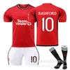 23-24 Red Devils en casa Liga de Campeones 10 Rushford 8B Fermont 7C Luo 18 Kase Jersey traje uniforme de fútbol