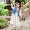 Meninos e Meninas da Dinastia Han Primavera e Outono Estilo Chinês Roupa Tang para Performance Roupas Étnicas Exóticas de Xinjiang Minorias Étnicas Roupas Étnicas Dai