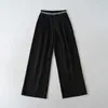 Sudadera de Moda Ajustada con Cuello Polo y Manga Larga para Mujer, Moda Versátil, Pantalones de Pierna Ancha de Tiro Alto Hasta el Suelo, Conjunto Casual