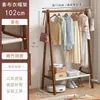 Arara de Chão para Quarto, Cabideiro de Madeira Doméstico, Cabideiro Simples para Roupas e Chapéus de Interior, Prateleira de Armazenamento