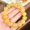 Pulseira Redonda de Jade Huanglong Natural para Homens e Mulheres, Pulseira de Jade Amarelo Antigo 8-18mm, Tamanho Grande para Homens, Tamanho Pequeno para Mulheres