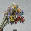 Flores de Dáfne artificiales, pequeñas decoraciones florales, plantas de junco, accesorios para plantas de interior, decoraciones de suelo para paisajismo, arreglos de boda