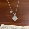 Aliexpress El Más Vendido Seiko Transferencia Forma de Corazón Calabaza Juego Completo Moda Cadena para Clavícula Lujo Ligero Versátil Microincrustado Collar Seiko