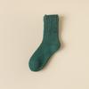 Calcetines de color sólido de comercio electrónico transfronterizo, venta al por mayor de invierno, calcetines altos de tubo gruesos y cálidos para mujer, calcetines de comercio exterior
