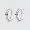 Brincos K-Style de Prata de Lei 925 com Zircônia para Orelhas Furadas, Brincos de Design de Nicho, Brincos, Brincos, Acessórios Femininos