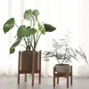 Suporte de Vaso de Flores Nórdico Suporte Cruzado para Flores Suporte de Armazenamento de Chão Varanda Sala de Estar Suporte de Madeira Suporte para Flores Pothos Suporte para Plantas em Vasos