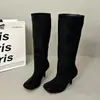 Botas Largas Versátiles Vintage para Primavera y Otoño, Nuevas Botas de Montar de Tubo Alto Estilo Coreano para Personas Menudas, Botas de Moda Adelgazantes de Gamuza 2026