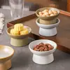 Plato de fruta de cerámica, frutero estilo chino, plato para té y bocadillos, bandeja pequeña para ofrendas a Buda, plato para semillas de melón y bocadillos, plato para pasteles, plato rústico de cerámica para bocadillos
