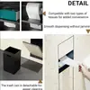 Nuevo modelo transfronterizo de portarrollos de papel higiénico empotrado de acero inoxidable 304 y papelera oculta para baños domésticos