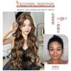 Peluca para Mujer Cabello Largo Marrón Té Cálido Ondas de Agua Cabello Artificial Cubierta Completa para la Cabeza Natural y Cómoda Cabello Largo Rizado de Personaje Medio Esponjoso