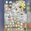 Adesivos de Urso Autodepreciativo Super Fofos da Moda para Decoração de Computador, Decoração de Garrafa de Água, Adesivos Pequenos, Adesivos Transparentes para Caixa Guka