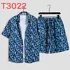 Camisa Hawaiana para Hombre de Manga Corta Traje Caliente Transfronterizo Impresión 3D Patrón Colorido Casual Deportivo Conjunto de Dos Piezas