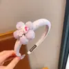 Faixa de cabelo infantil de desenho animado de gato KT, sem apertar, fofa com franja para meninas, acessório de cabelo de princesa doce para meninas