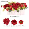 Planta de Dahlia Artificial en Maceta Margarita Decorativa Flor Decorativa Año Nuevo Exhibición para el Hogar Boda Adornos de Decoración para Bodas