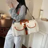 Bolso de viaje corto nuevo con bloques de color, casual y simple, bolso cruzado portátil para salir, con separación de seco y húmedo, bolsa deportiva y de fitness para mujer