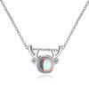 Un Ciervo Te Tiene Collar para Mujer Piedra Lunar Artificial Alce Celebridad de Internet Joyería Trendy Corto Pequeño Fresco Cadena Clavícula Collar