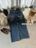 Jeans personalizados de moda estilo coreano Su Xinlan/YOUMO para mujer, pantalones anchos rectos holgados de otoño (con cinturón)