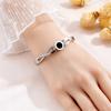 Pulsera de Acero de Titanio Creativa de Moda en Stock Popular de Alta Gama que No se Desvanece Pulsera de Oro con Diamantes de Cruz para Mujer