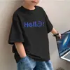 2026 Estiloso Moda Tendência Marca para Meninos Versátil Roupa Infantil Top Camiseta de Verão 100% Algodão Puro Camiseta Infantil de Manga Curta