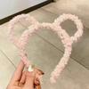 Diadema de Imitación de Pelo de Conejo Estilo Coreano para Mujer, para Lavado de Cara, Diadema de Felpa Versátil, Popular en Internet, Accesorios para el Cabello de Color Caramelo para Niñas, Tendencia Exterior para Emprendedores