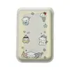 Porta-Cartão Magnético Desenho Animado Fofo Adequado para Apple Magsafe 17Promax Couro 16Pro Cartão de Acesso 15Pr